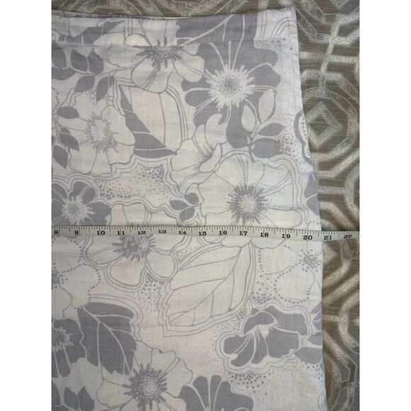 H&M Women's Linen Floral Print Skirt Size 8 Side Zipper Resort Vacation - Picture 3 of 8